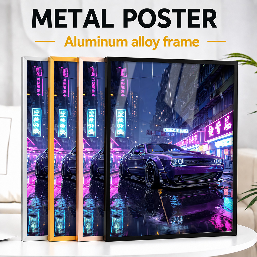 Fioletowy samochód w neonowym  – Car Mirror recenzja i cena